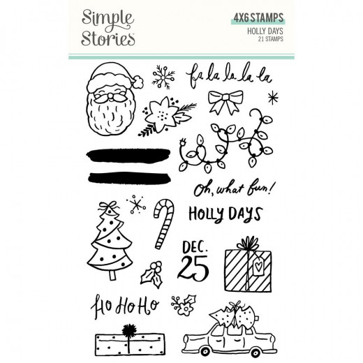 Simple Stories Clear Stamps - Holly Days