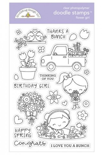 Doodle Clear Stamps - Flower Girl