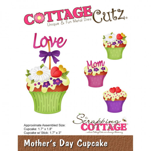 CottageCutz Dies - Mothers Day Cupcake