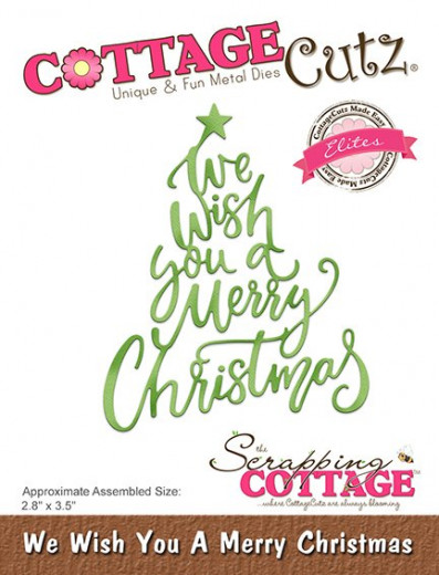 CottageCutz Die - We Wish You A Merry Christmas