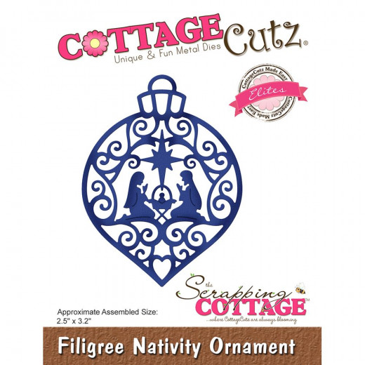 CottageCutz Dies - Filigree Nativity Ornament