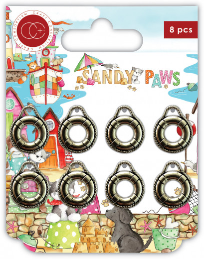 Metal Charms - Sandy Paws Silver Life Rings