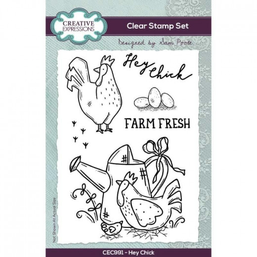 Clear Stamps - Sam Poole Hey Chick