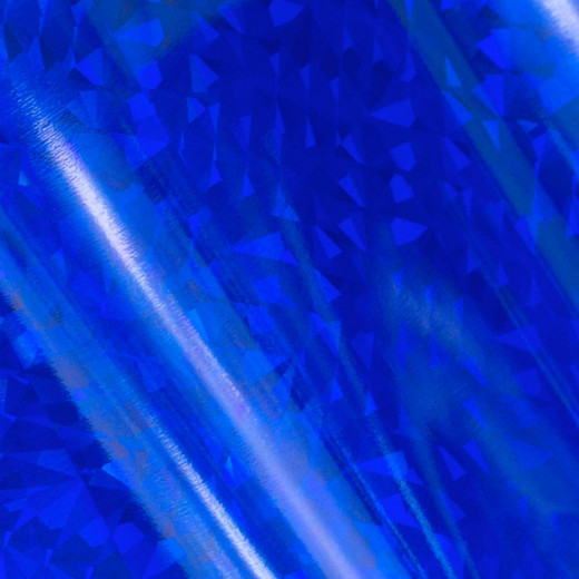Heat Activated Foil - Blue Iridescent Triangular Pattern