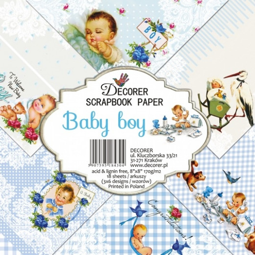 Baby Boy 8x8 Paper Pack