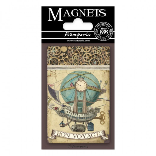 Stamperia Magnet - Balloon, Voyages Fantastiques
