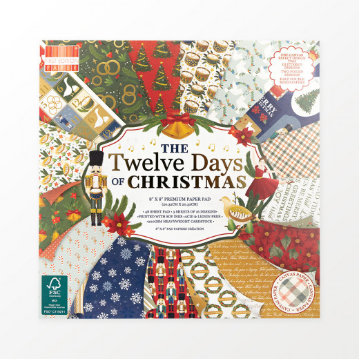 Twelve Days of Christmas 8x8 Paper Pad