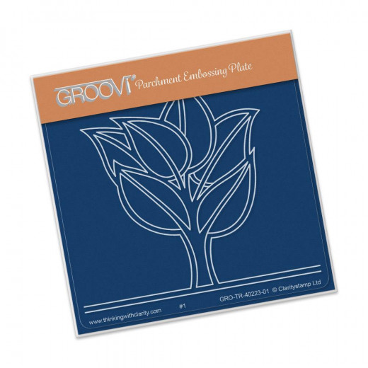 Groovi Leafy Tree A6 Plate