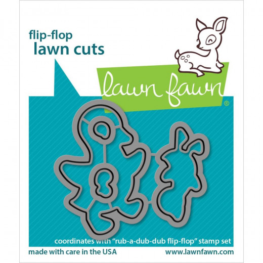 Lawn Cuts Custom Craft Dies - Rub-A-Dub-Dub Flip-Flop