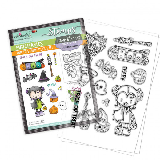Polkadoodles Clear Stamps - Scary Boo
