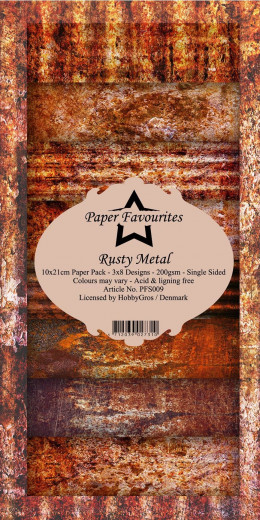 Paper Favourites Rusty Metal Slim Paper Pack