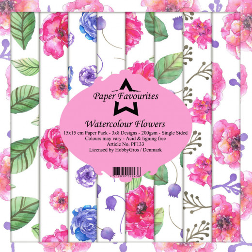 Paper Favourites Watercolour Flowers 6x6 Paper Pack