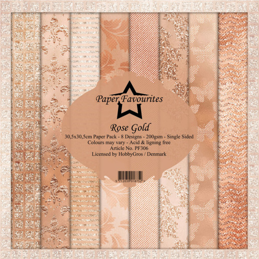 Paper Favourites Rose Gold 12x12 Paper Pack
