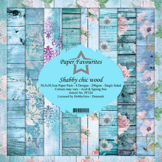 Paper Favourites Shabby Chic Wood 12x12 Paper Pack
