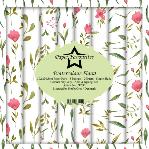Paper Favourites Watercolour Floral 12x12 Paper Pack