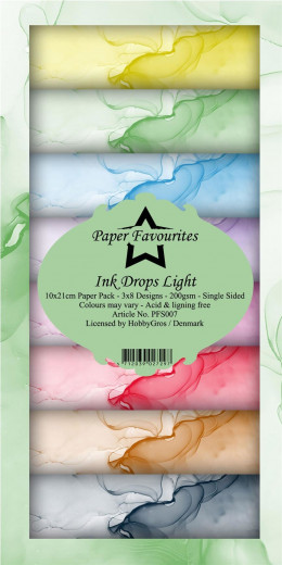 Paper Favourites Ink Drops Light Slim Paper Pack