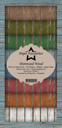 Paper Favourites Distressed Wood Slim Paper Pack