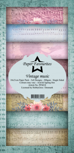 Paper Favourites Vintage Music Slim Paper Pack