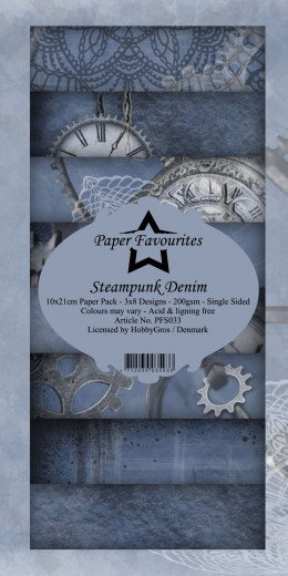 Paper Favourites Steampunk Denim Slim Paper Pack