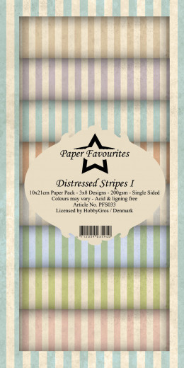Paper Favourites Distressed Stripes I Slim Paper Pack