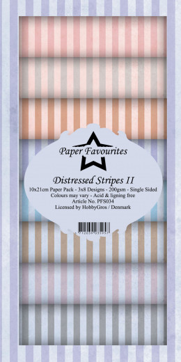 Paper Favourites Distressed Stripes II Slim Paper Pack