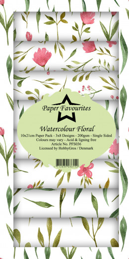 Paper Favourites Watercolour Floral Slim Paper Pack