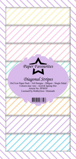 Paper Favourites Diagonal Stripes Slim Paper Pack
