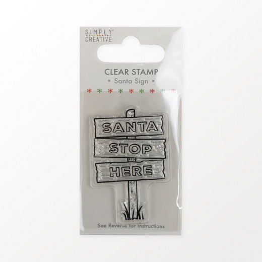 Simply Creative Clear Stamps - Santa Sign