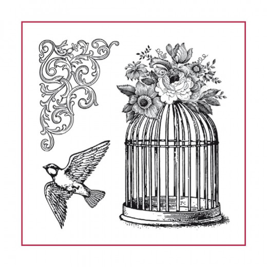 Cling Stamps - Cage