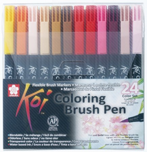 Sakura Koi Coloring Brush Pens 24 Color Set