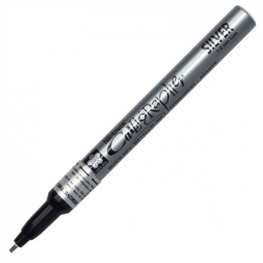 Pen-Touch Kalligrafie - Silber fein