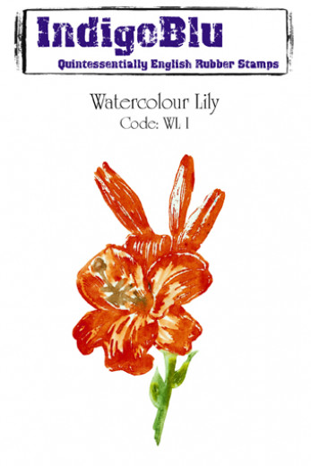 Mounted Stamps - Watercolour Lily