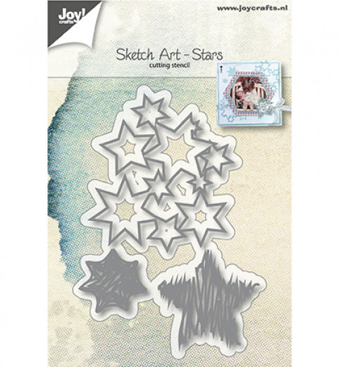 Stanzschablone - Sketch Art - Sterne