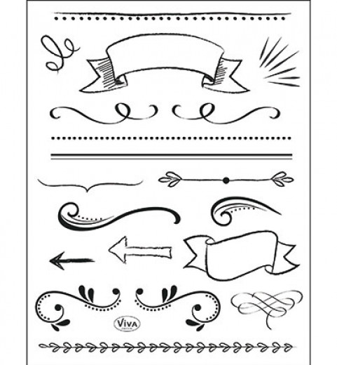 Clear Stamps - Lettering Elemente