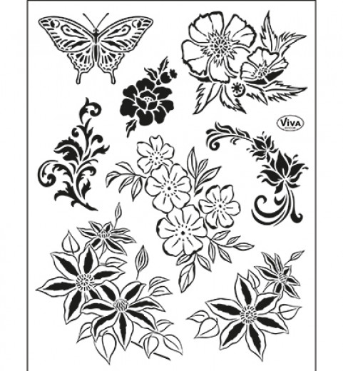 Clear Stamps - Blumen, klassisch