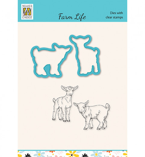 Die Cut and Clear Stamps Set - Farm Life - Ziegen