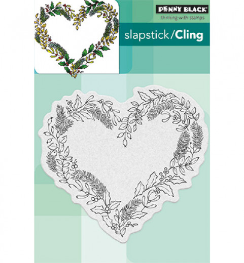 Cling Stamps - Heart wreath