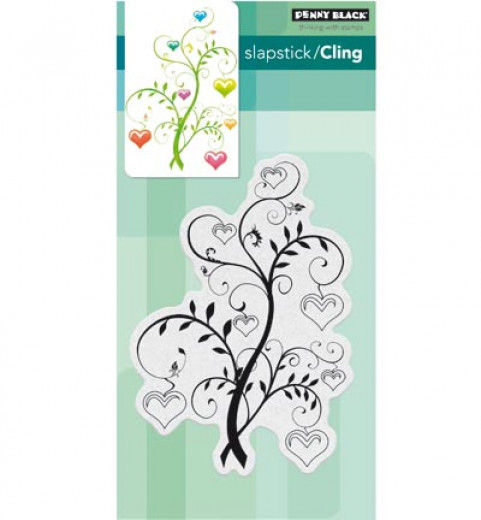Cling Stamps - Blooming Hearts