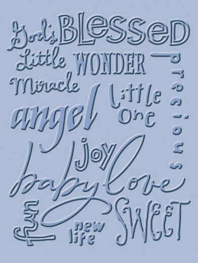 Embossing Folder - Baby words