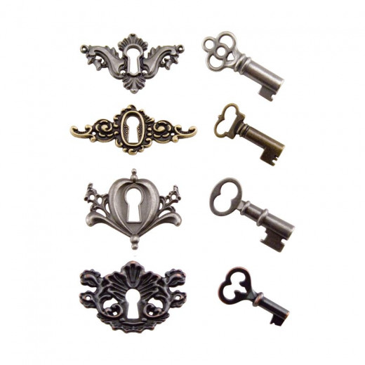 Idea-Ology Metal Locket Keys  Keyholes