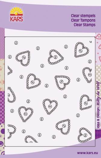 Hintergrund Clear Stamps Heart and Buttons