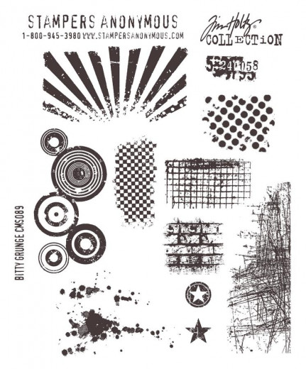 Cling Stamps Tim Holtz - Bitty grunge