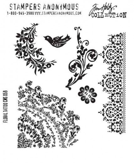 Cling Stamps Tim Holtz - Floral Tatoo