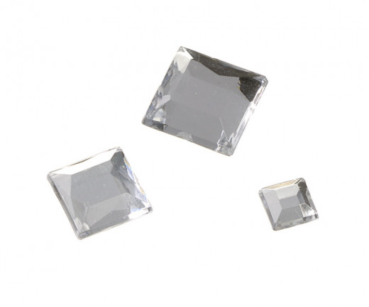 Acrylglassteine sortiert Quadrat kristall