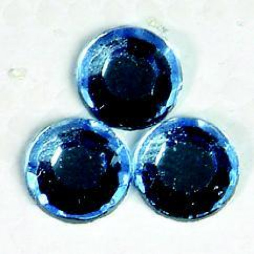 Strasssteine rund kristall-blau