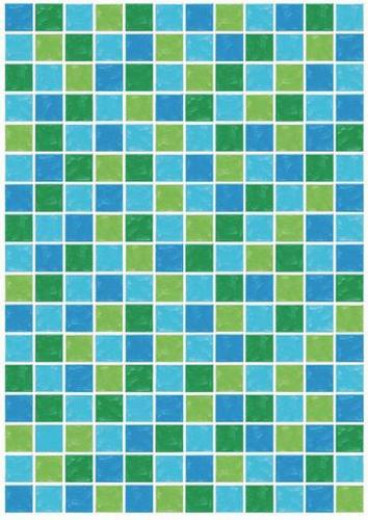 Pergamentpapier Mosaik grün-blau