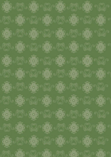 Pergamentpapier Ornamente grüne Rosette