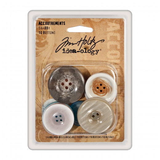 Idea-Ology Accoutrements Buttons - Shabby