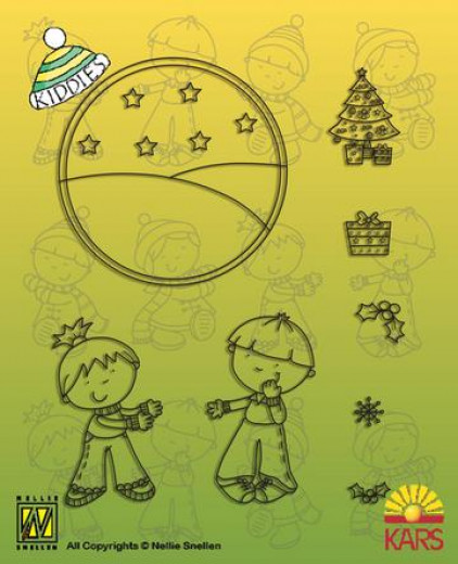 Clear Stamps Set Kiddies warm christmas