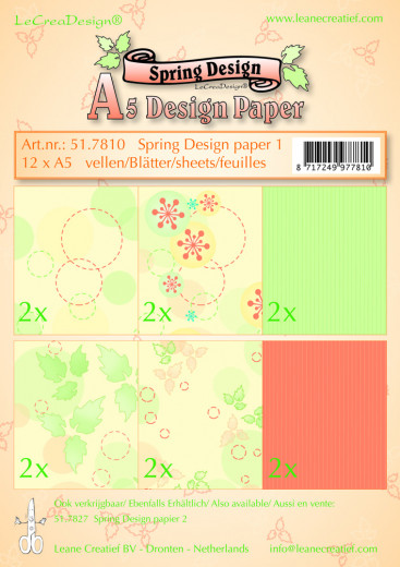 LeCrea Designpapier Set - Spring Nr. 1